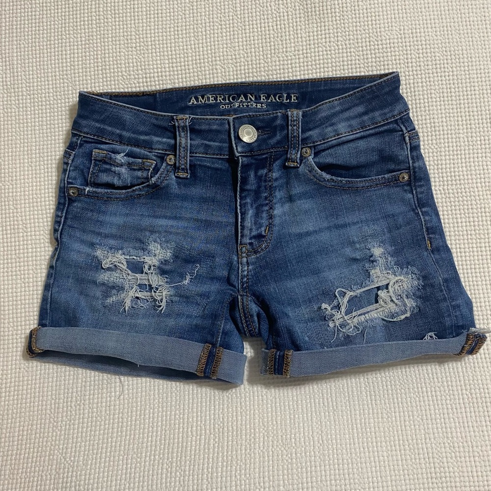 American eagle midi shorts